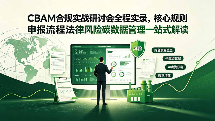 CBAM合规实战研讨会全程实录,核心规则申报流程法律风险碳数据管理一站式解读-朽念云创