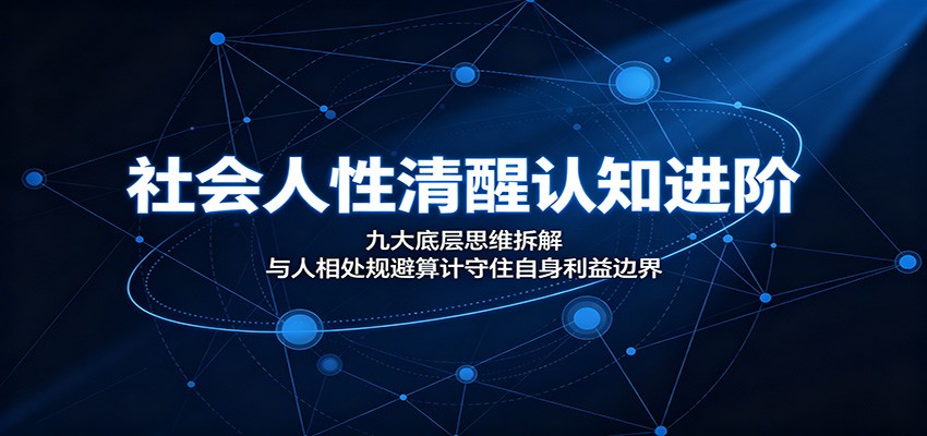 社会人性清醒认知进阶：九大底层思维拆解，与人相处规避算计守住自身利益边界-朽念云创