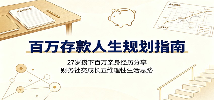 百万存款人生规划指南：27岁攒下百万亲身经历分享，财务社交成长五维理性生活思路-朽念云创
