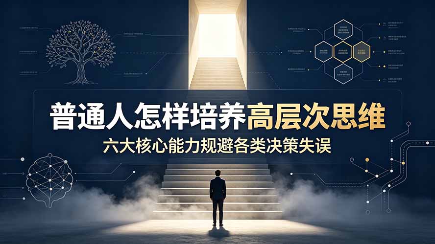 付费文章：普通人怎样培养高层次思维，六大核心能力规避各类决策失误-朽念云创