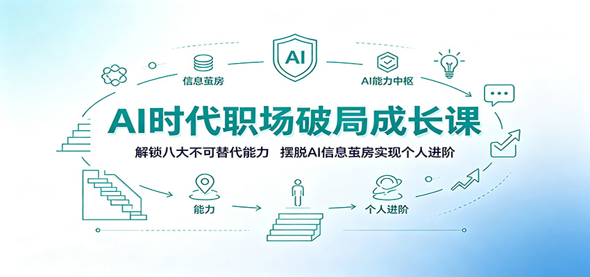 AI时代职场破局成长课：解锁八大不可替代能力，摆脱AI信息茧房实现个人进阶-朽念云创