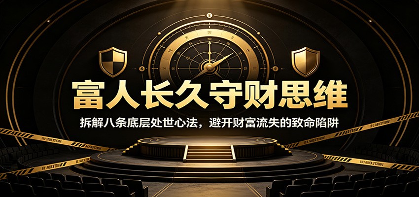 富人长久守财思维：拆解八条底层处世心法，避开财富流失的致命陷阱-朽念云创