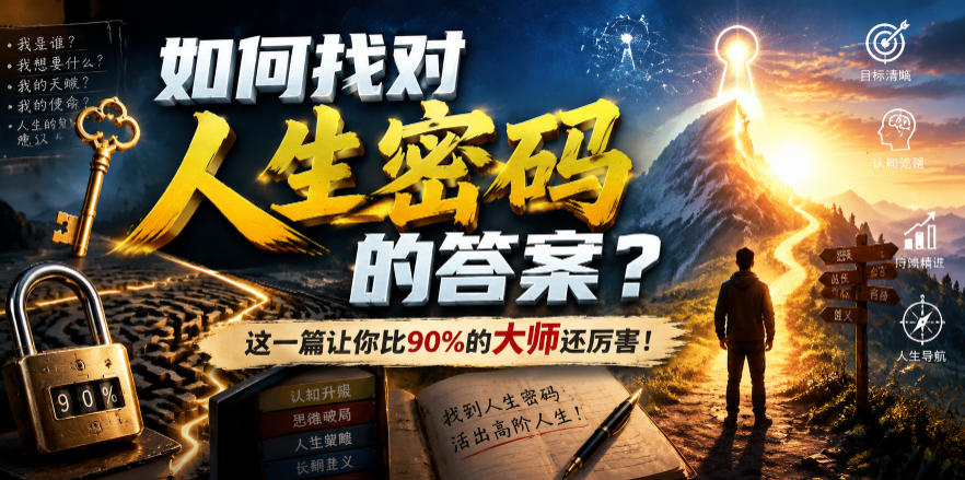 付费文章：如何找对人生密码的答案？这一篇让你比90%的大师还厉害！-朽念云创