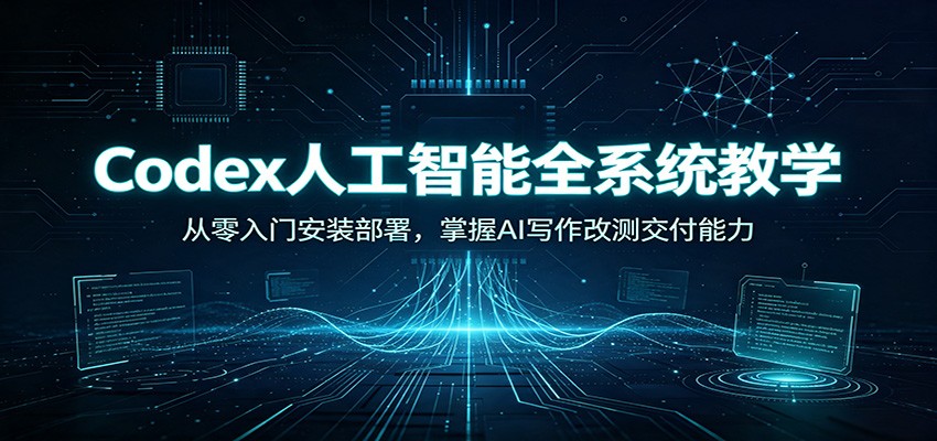 Codex人工智能全系统教学:从零入门安装部署,掌握AI写作改测交付能力-朽念云创