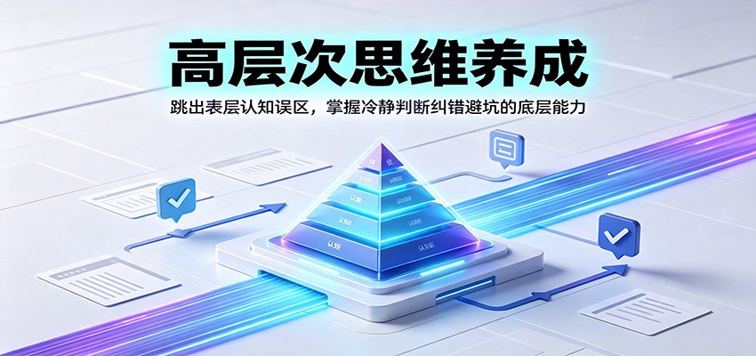 高层次思维养成：跳出表层认知误区，掌握冷静判断纠错避坑的底层能力-朽念云创
