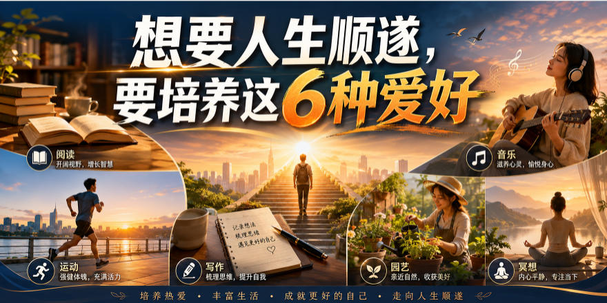 公众号付费文章：想要人生顺遂，要培养这6种爱好-朽念云创