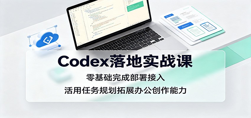 Codex落地实战课：零基础完成部署接入，活用任务规划拓展办公创作能力-朽念云创