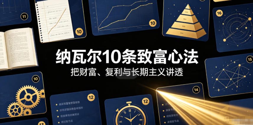 付费文章：纳瓦尔10条致富心法-朽念云创