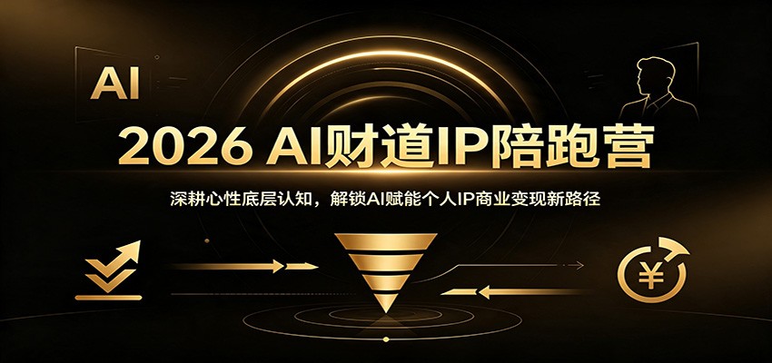 2026 AI财道IP陪跑营:深耕心性底层认知,解锁AI赋能个人IP商业变现新路径-朽念云创