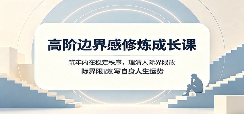 高阶边界感修炼成长课:筑牢内在稳定秩序,理清人际界限改写自身人生运势-朽念云创