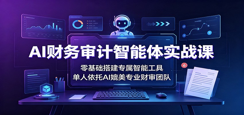 AI财务审计智能体实战课：零基础搭建专属智能工具，单人依托AI媲美专业财审团队-朽念云创