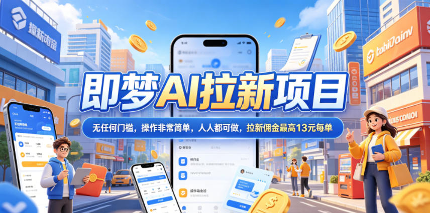 2026年即梦AI拉新项目最新玩法,无任何门槛,操作非常简单,人人都可做,拉新佣金最高13米每单(更新08月07日)-朽念云创