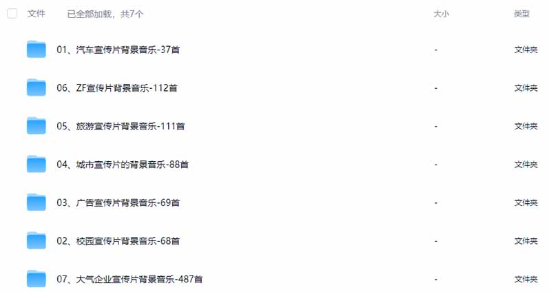 图片[3]-某宝付费购买，常用6G音效合集！970+首宣传片背景音乐，无版权可商用大气素材，分类清晰，高质量内容-朽念云创