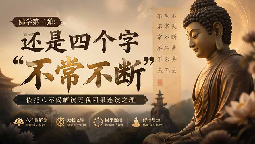 付费文章:佛学第二弹:还是四个字“不常不断”依托八不偈解读无我因果连续之理-朽念云创
