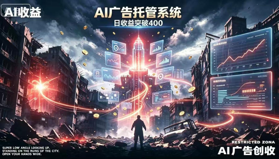 AI智能广告，全自动化运行，单日可达400+，小白新手0基础上手【揭秘】-朽念云创