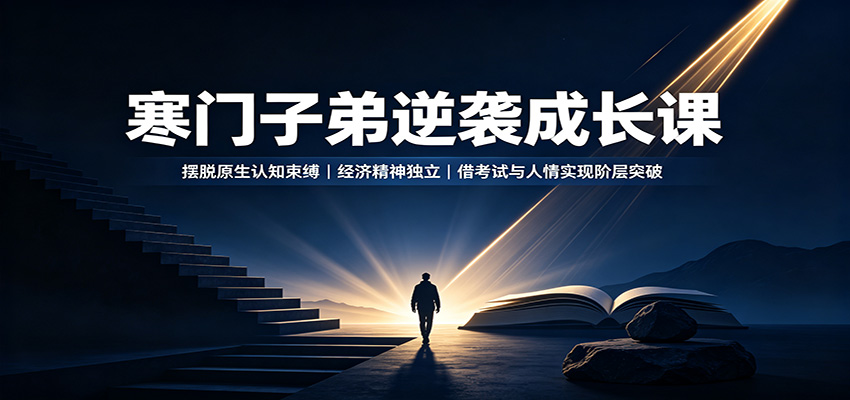寒门子弟逆袭成长课：摆脱原生认知束缚，经济精神独立，借考试与人情实现阶层突破-朽念云创