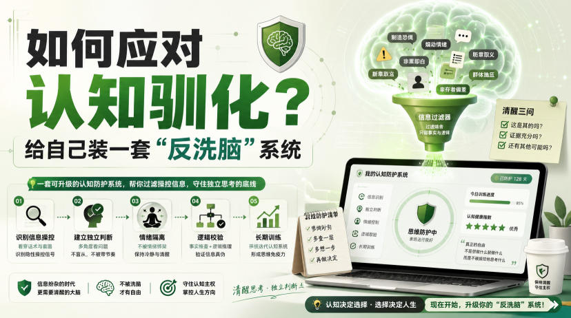 付费文章：如何应对认知驯化？给自己装一套“反洗脑”系统-朽念云创