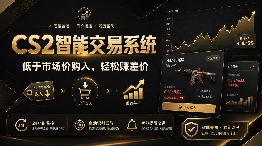CS2智能交易系统，轻松賺差价|自动运行，无需自己挂G|数据支持任何形式验证【揭秘】-朽念云创