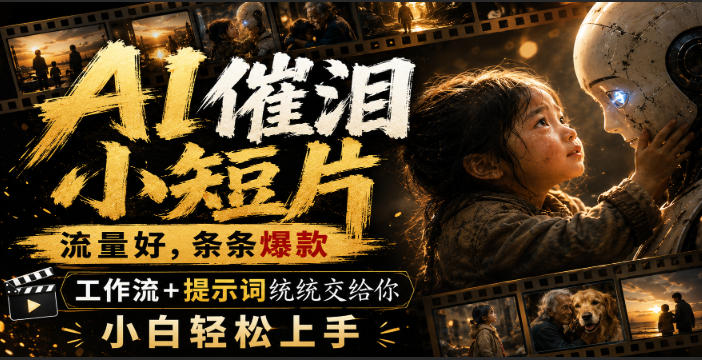 AI催泪小短片,流量好,条条爆款,工作流+提示词统统交给你,小白轻松上手-朽念云创