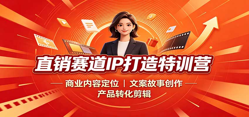 直销赛道IP打造特训营：商业内容定位，文案故事创作，产品转化剪辑-朽念云创
