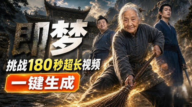 即梦挑战180秒超长视频！一键生成3分钟电影？完整制作流程详细分享！-朽念云创