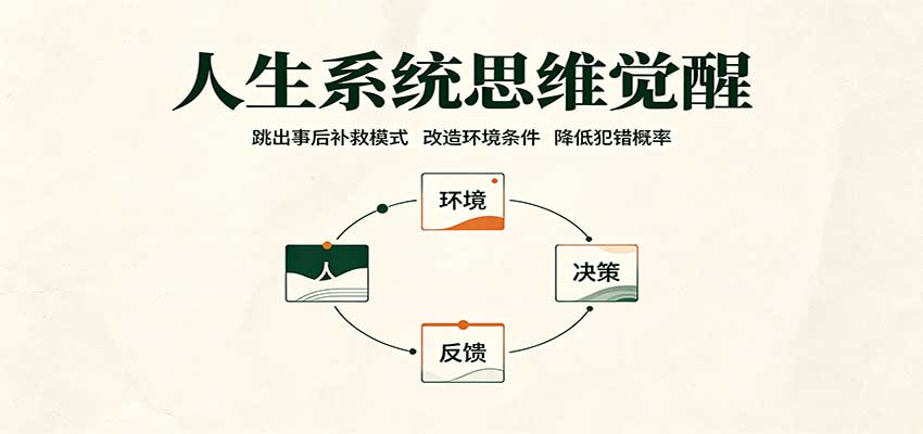 人生系统思维觉醒：跳出事后补救模式，改造环境条件，降低犯错概率-朽念云创