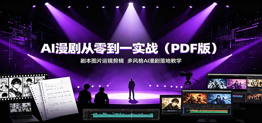 AI漫剧从零到一实战(PDF版)：剧本图片运镜剪辑，多风格AI漫剧落地教学-朽念云创