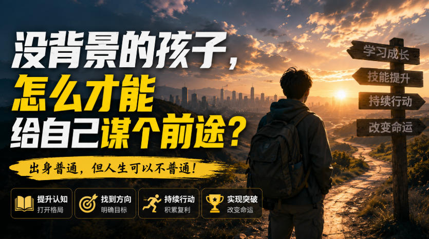 付费文章：没背景的孩子，怎么才能给自己谋个前途？-朽念云创