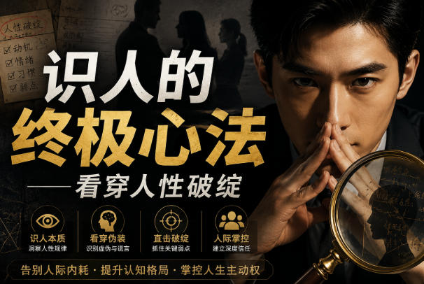 付费文章：识人的终极心法——看穿人性破绽-朽念云创