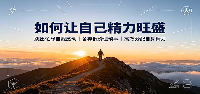 如何让自己精力旺盛：跳出忙碌自我感动，舍弃低价值琐事，高效分配自身精力-朽念云创