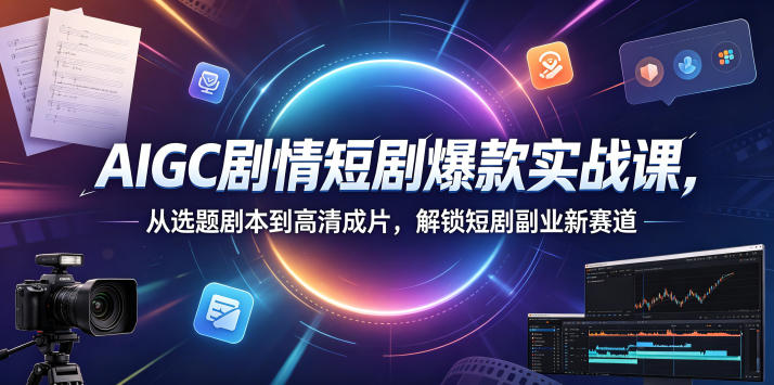 AIGC剧情短剧爆款实战课，从选题剧本到高清成片，解锁短剧副业新赛道(更新0906)-朽念云创