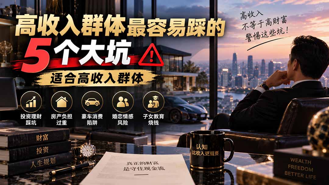 付费文章：高收入群体最容易踩的5个大坑，适合高收入群体-朽念云创