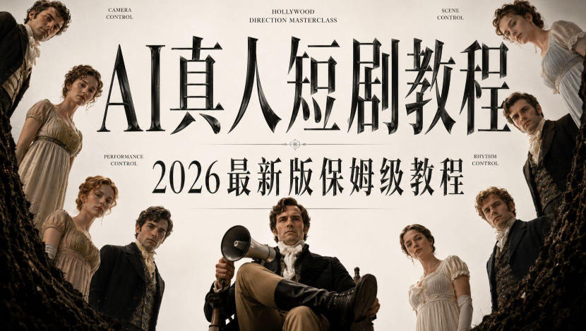AI真人短剧制作全流程，AI视频大佬专为零基础研制的AI短剧教程，保姆级教程，新手一学就会！-朽念云创