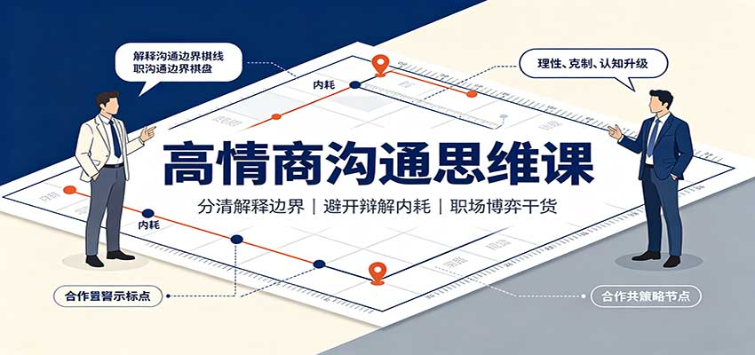 高情商沟通思维课：分清解释边界，避开辩解内耗，职场博弈干货-朽念云创