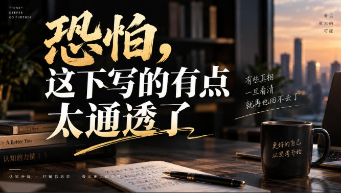 灏泽叔最新付费文章：恐怕，这下写的有点太通透了-朽念云创