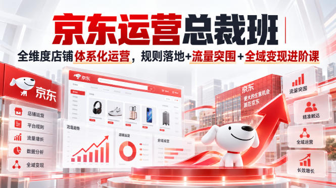 京东运营总裁班｜全维度店铺体系化运营，规则落地+流量突围+全域变现进阶课-朽念云创