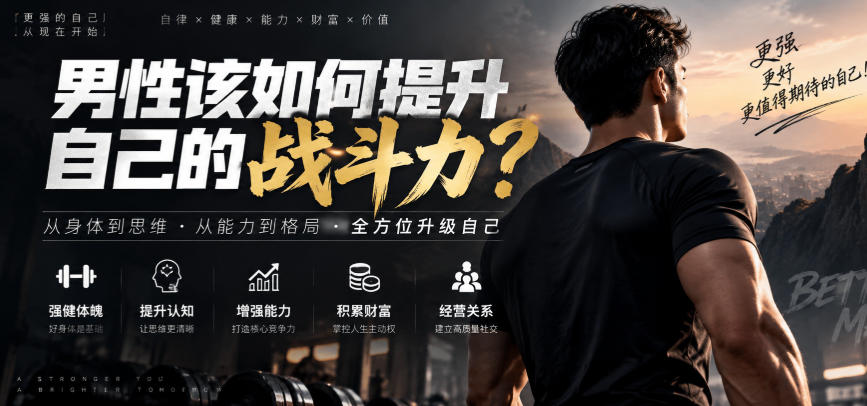 付费文章：男性该如何提升自己的战斗力？-朽念云创
