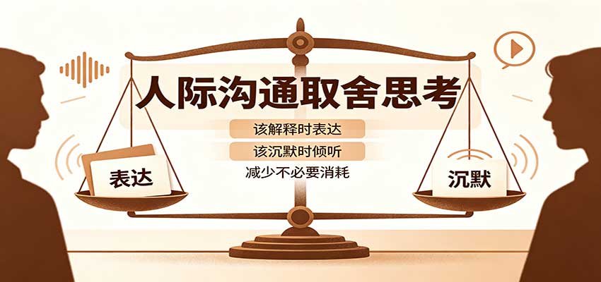 人际沟通取舍思考：分清解释与沉默边界，拿捏职场生活沟通分寸减少情绪内耗-朽念云创