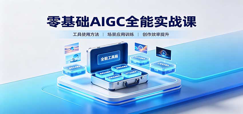 零基础AIGC全能实战课：覆盖绘画、影音、PPT、小说多场景AI创作-朽念云创