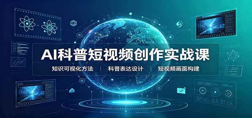 AI科普短视频创作实战课：配套要点文档，文案与视频提示词模板教学-朽念云创