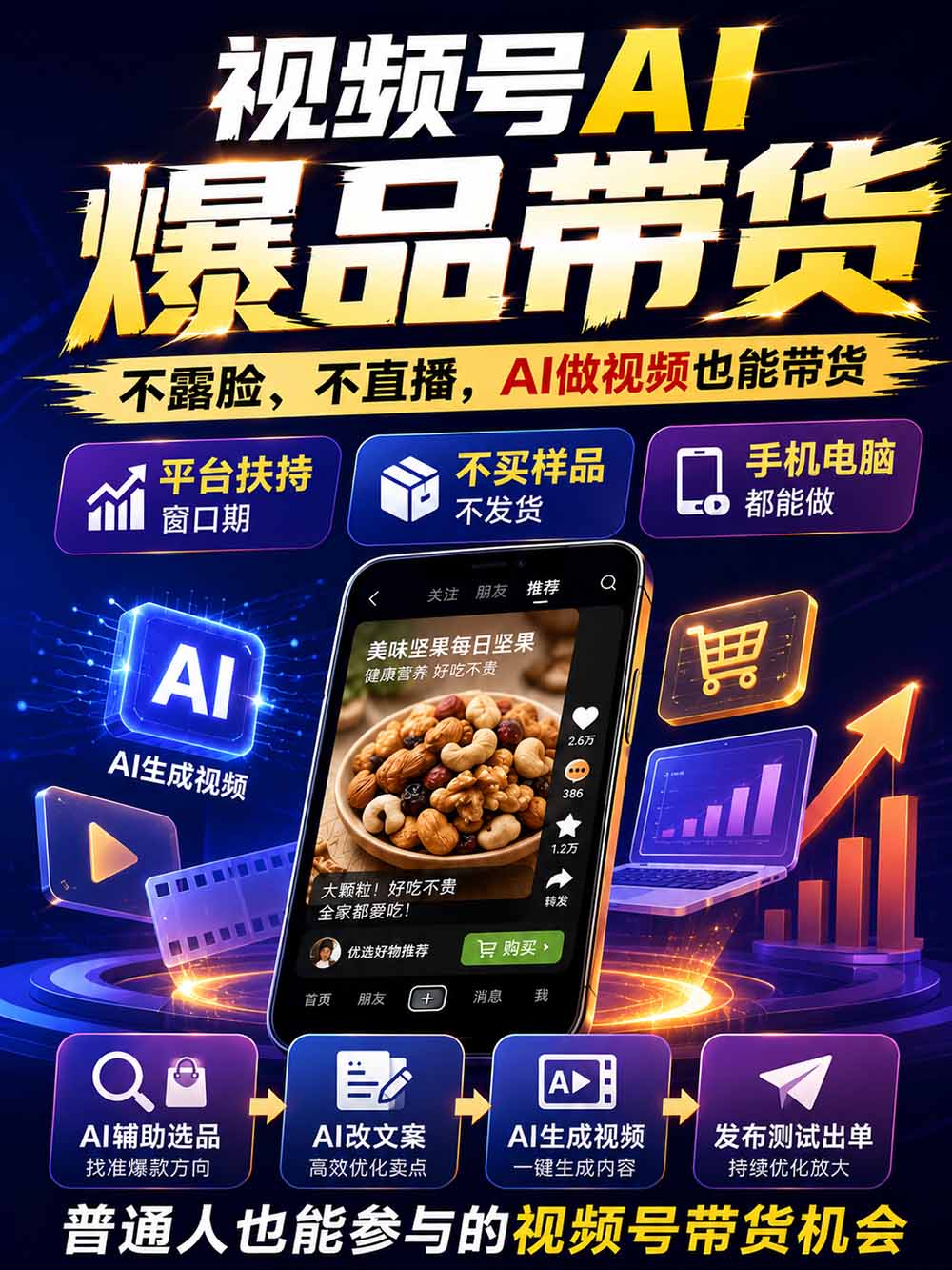 图片[2]-2026视频号AI爆品带货训练营-9月开课｜不露脸不直播，AI做视频发视频号，有人下单，你赚佣金，轻松单日佣金1000+-朽念云创