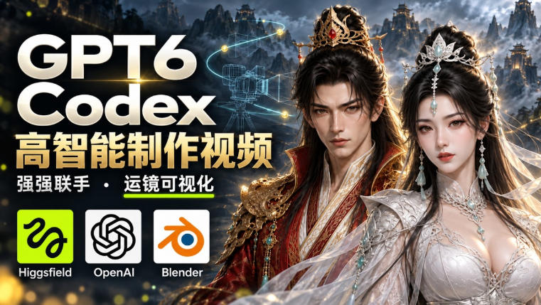 GPT-6 Astra×Codex高智能制作视频！联手Higgsfield，运镜可视化实战-朽念云创