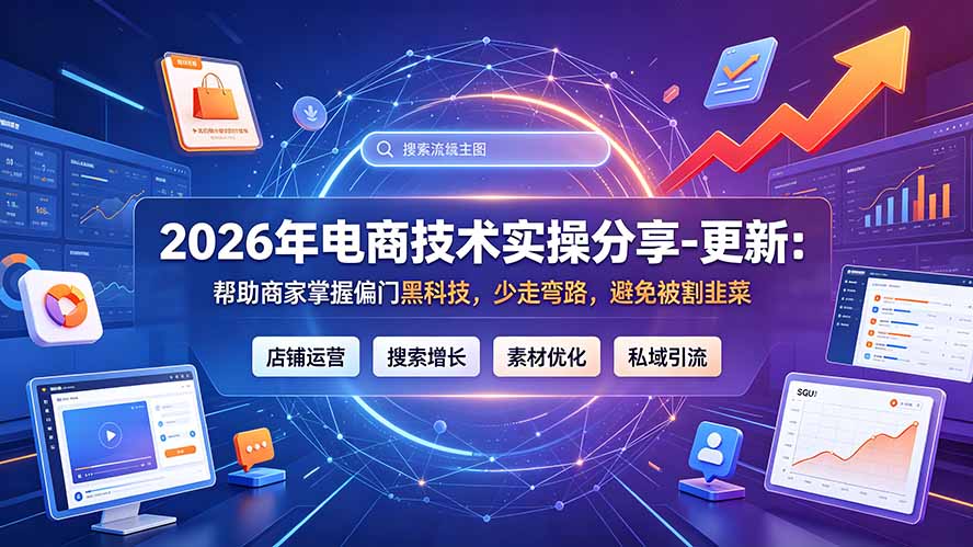 2026年电商技术实操分享-更新9月：帮助商家掌握偏门黑科技，少走弯路，避免被割韭菜-朽念云创
