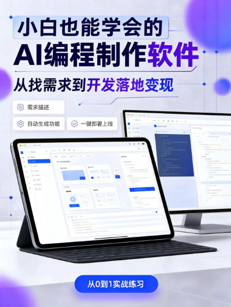 手把手教会你ai编程制作软件到变现全路径，零基础小白轻松上手，从找需求到开发落地变现【揭秘】-朽念云创