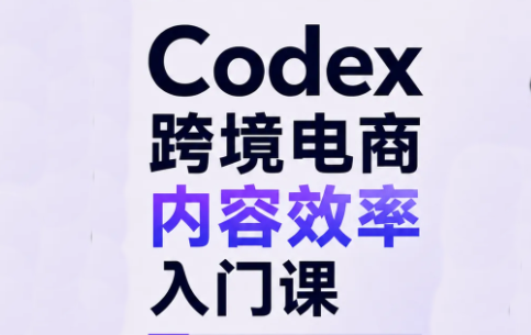 Codex跨境电商内容效率入门课-朽念云创