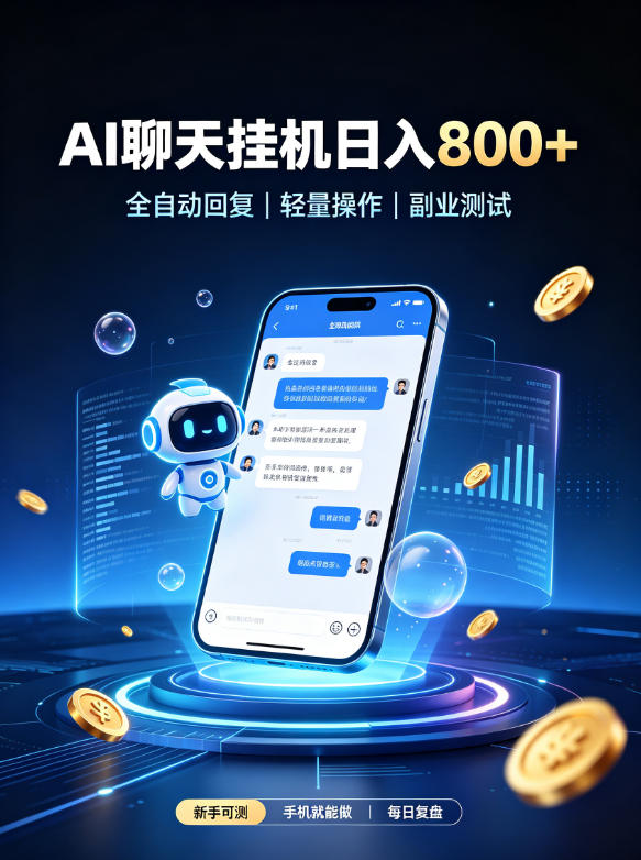 AI聊天挂G项目，日入800➕，全自动操作，适用个人副业，支持工作室矩阵操作【揭秘】-朽念云创