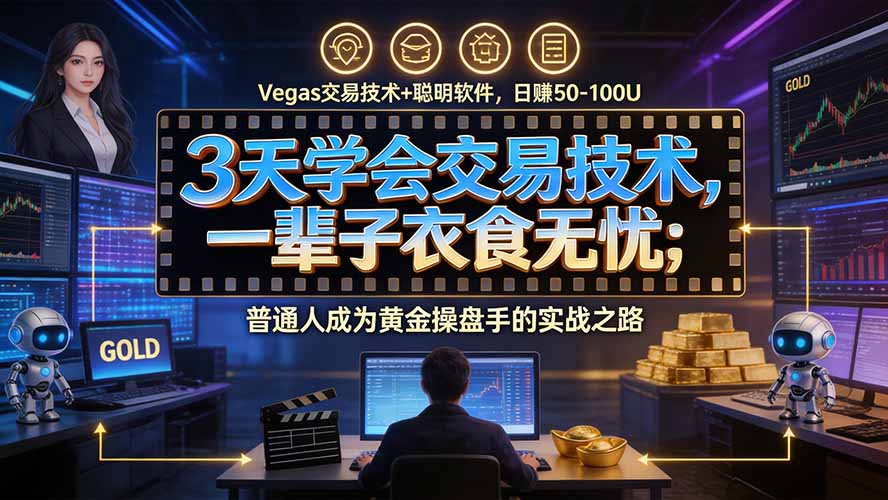 3天学会做交易,普通人快速成为操盘手” Vegas交易系统+聪明软件 , 日赚50-1000U, 长期稳定,小白轻松上手-朽念云创