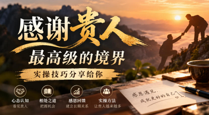 某公众号付费文章：感谢贵人最高级的境界，实操技巧分享给你-朽念云创