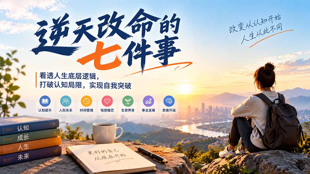 付费文章：逆天改命的七件事，看透人生底层逻辑，打破认知局限，实现自我突破-朽念云创