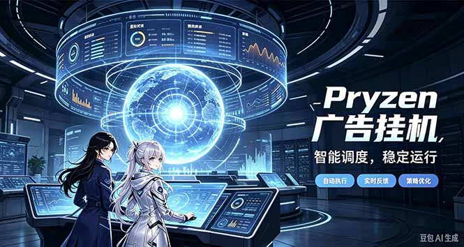 Pryzen广告全自动挂机给自己一个交代，门槛低，零基础小白也可以快速上手-朽念云创